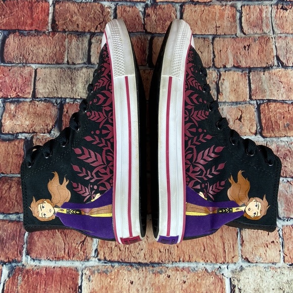 CONVERSE ALL-STAR CHUCK TAYLOR X FROZEN COLLAB HITOPS, YOUTHS SIZE 3 GUC - Picture 6 of 11